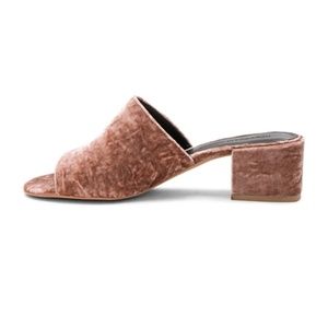 Rebecca Minkoff Ivonne Mules in Berry Smoothie Velvet